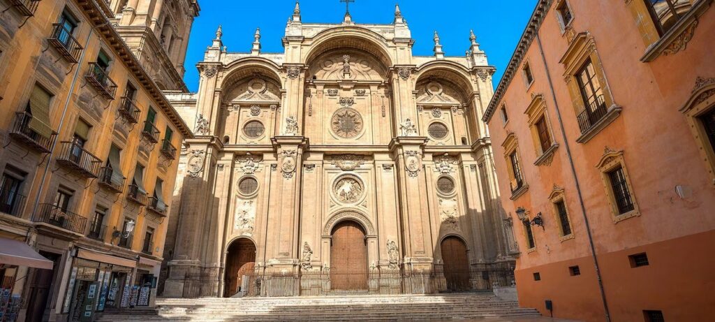 A Renaissance masterpiece with a golden altar and massive columns. Pair it with the Royal Chapel next door, where Spain’s Catholic Monarchs, Ferdinand and Isabella, are buried.