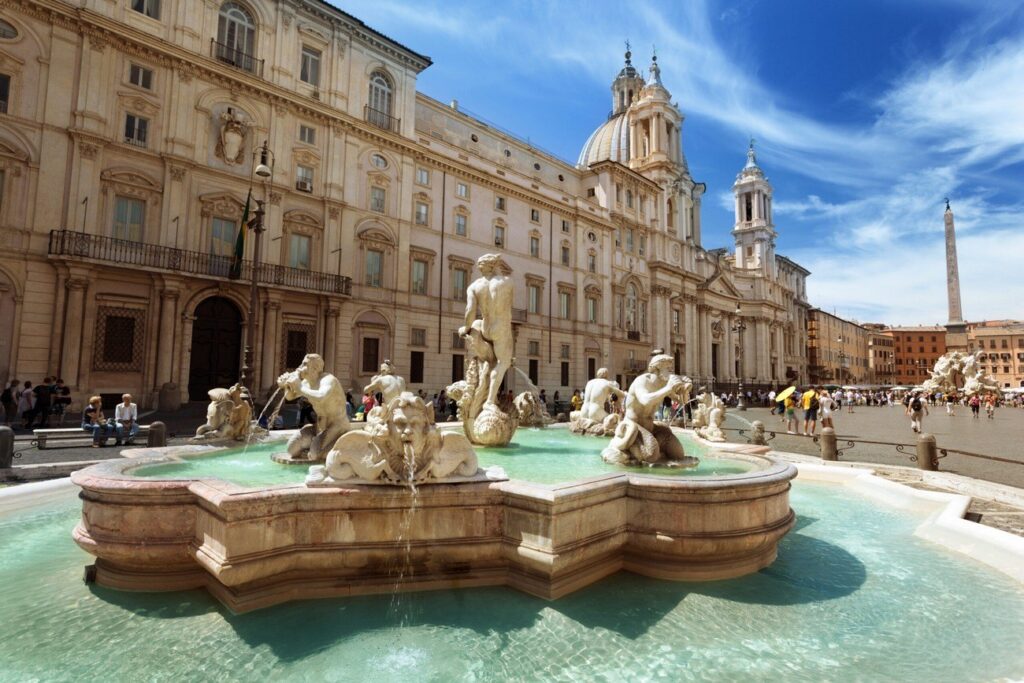 This lively square has Bernini's epic Fountain of the Four Rivers and street performers galore. Perfect for people-watching with a gelato in hand – but eat elsewhere to avoid tourist prices.