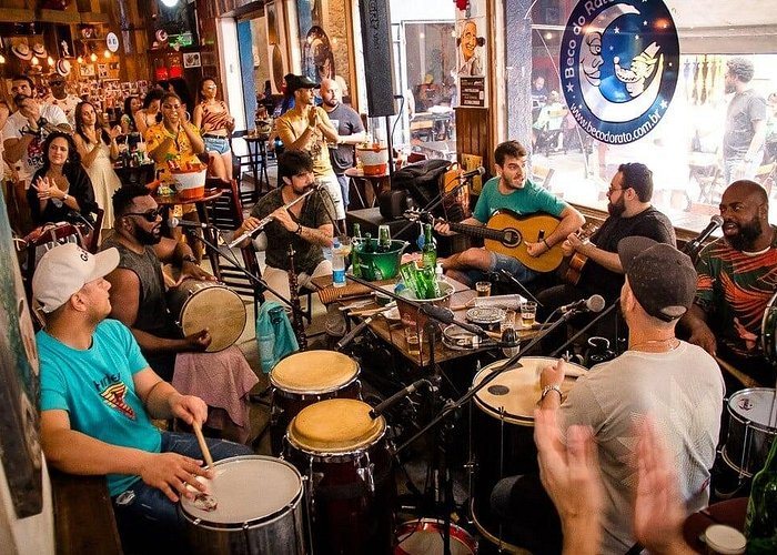 Guided bar hop with live samba, caipirinhas, and dancing. Feel the rhythm like a Carioca. R$150 with drinks.