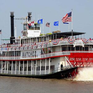 Enjoy a 2-hour steamboat cruise on the Mississippi River with live traditional jazz and stunning New Orleans views. Optional Creole lunch sampler. Book your tickets now!