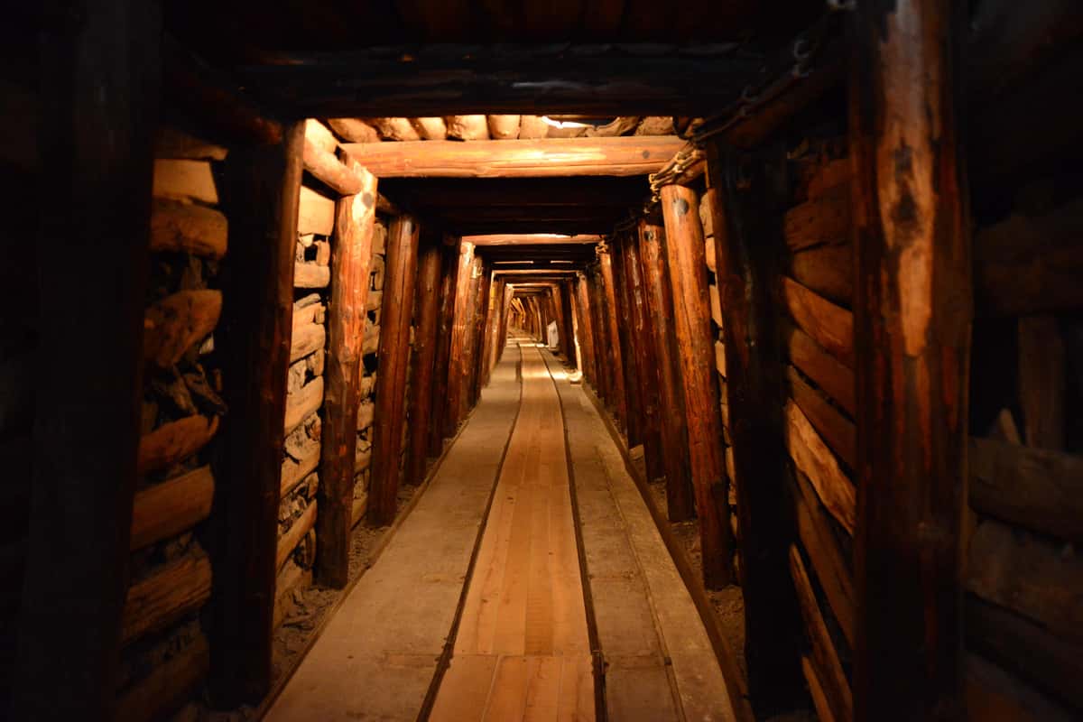 walk through an underground mine